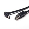 USB Mini Cable Types 1M Long Type B Male Straight to Mini USB Male Up Angle