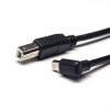 20 قطعة من أنواع الكابلات المصغرة USB بطول 1 متر من النوع B ذكر مستقيم إلى زاوية USB الصغيرة