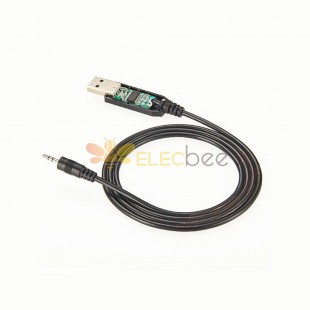 USB RS232轉2.5mm公頭揚聲器線材1m