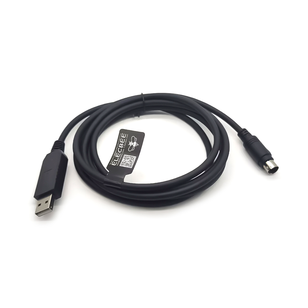 USB RS232 - Mini Din 6Pin オスケーブル 1M