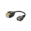 USB Soket Terminal Bloğu Pigtail Kablo Terminali Düz Tip A, Düz Dişi