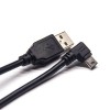 USB a Mini 5 Pines Cable Tipo AM a Mini USB Cable de carga de ángulo izquierdo 1M