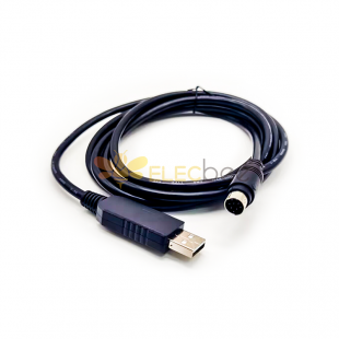USBからミニDin 8PinオスコネクタストレートケーブルRS232 1M