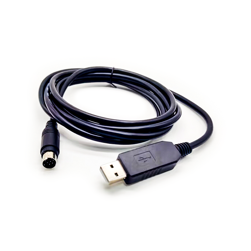 케이블 RS232 1M를 가진 똑바로 소형 소음 8Pin male형 커넥터에 USB