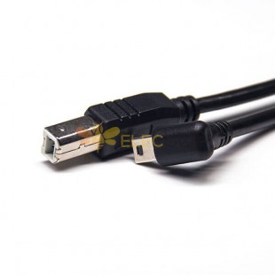 20 piezas USB a Mini USB Cable tipo B macho recto a Mini B macho en ángulo 1M