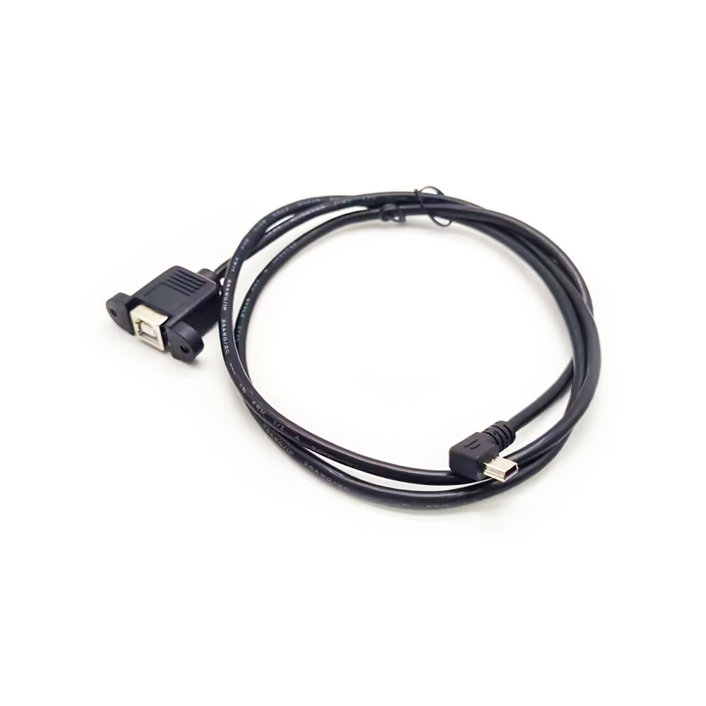 USB auf Mini USB Typ B Buchse zu Mini USB Stecker rechtwinklig
