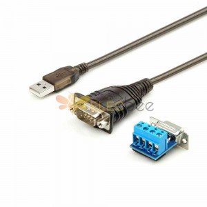USB2.0转RS485DB9公转端子转接头带Ftdi芯片串口转接线1M