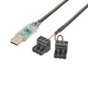 带端子螺丝的 USB 转 RS485 Y型串口转换连接线1.8m