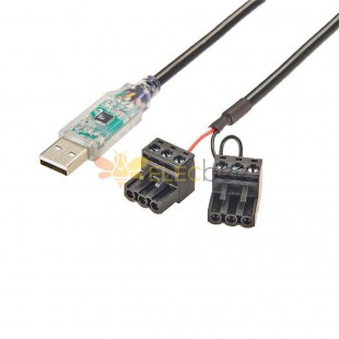 帶端子螺絲的 USB 轉 RS485 Y型串口轉換連接線1.8m