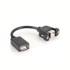USB Tip A Dişi - USB Tip B 2.0 Dişi Uzatma Panel Montajlı Veri Transferi Şarj Kablosu Vidalı Delikler Yüksek Hızlı Kablo Adaptörü 20CM