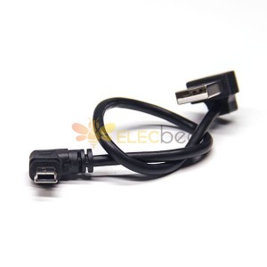 USB Typ A Männlicher Abwinkel zu Mini USB Stecker linker Winkel