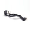 USB tipo um ângulo masculino para baixo para mini USB masculino ângulo esquerdo