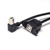 Cable USB tipo B OTG macho a hembra de 90 grados con cable OTG