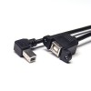 Cable USB tipo B OTG macho a hembra de 90 grados con cable OTG