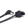 USB Type B OTG Cable Male to Female 90 Degree with OTG Cable