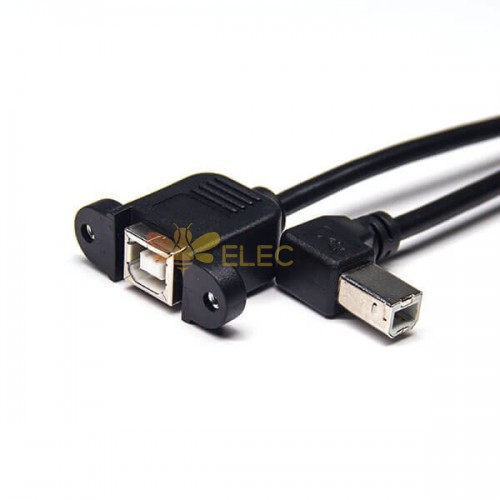 20 peças de cabo OTG USB tipo B macho para fêmea 90 graus com cabo OTG