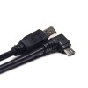 USB Type B to Micro USB Cable 1M Long Double Male Plugs Straight to Right Angle