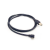 USB Type B to Micro USB Cable 1M Long Double Male Plugs Straight to Right Angle