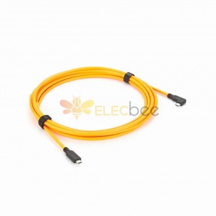 USB Type-C Male To USB 3.0 Type-C Male To Right Angle Intelligent Photography Tether Cable 5M