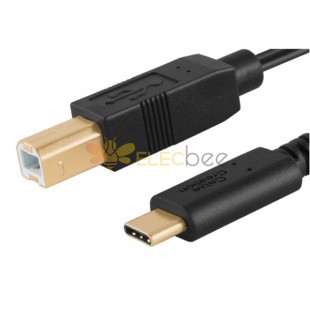 20 adet USB Tip C - Tip B Erkek Kablo 3.1 - 2.0 USB Altın Kaplama dönüştürme kablosu 1m