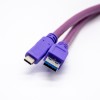USB Type C to USB 3.0 Plug Purple Colour Straight for Cable 1M