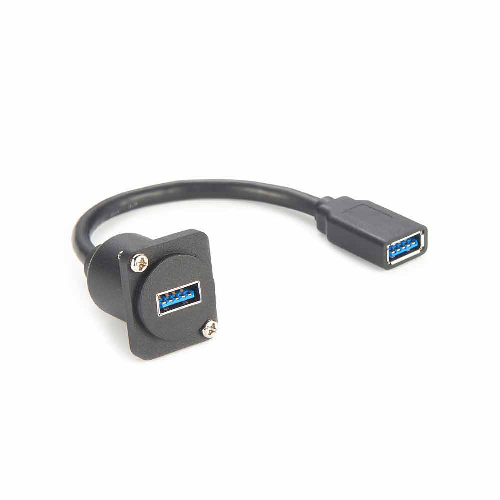 Conector USB3.0 Série D para montagem em painel