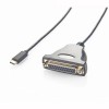 USB3.1 C To DB25 Parallel Printer Cable