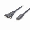 USB3.1 C型母转母面板安装带螺丝适配器充电数据传输延长线 30厘米