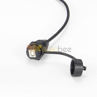 Waterproof USB Type B Female Cable With Screw Mating