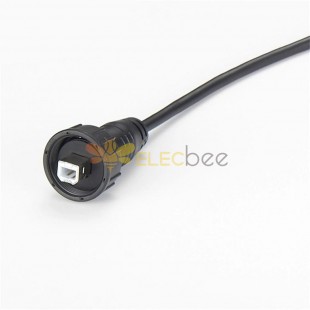 Waterproof USB Type B Male Cable Assembly 1M