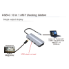 8K HDMI DP + USB 3.0 포트 + SD/TF 카드 리더기, 멀티포트 어댑터가 있는 10 in 1 USB Type C 허브