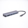 6-Port-Typ-C-Adapter-Hub Aluminium-USB-Hub Multi-C-Hub zu HDMI 4k 30Hz
