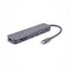 7 in 1 USB Type C HUB mit bis zu 4K@30Hz HDMI+USB 3.0 Ports+SD/TF Kartenleser, Multiport Adapter