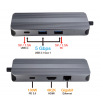 鋁製 USB 集線器 USB C 型集線器 3 0 多功能適配器 8 合 1 適用於 Macbook Pro Air Ipad Matebook OEM 狀態充電卡 ABS