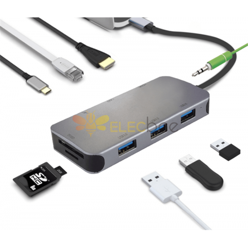 Precio directo del fabricante Concentrador concentrador USB multipuerto Adaptador de concentrador extrafino