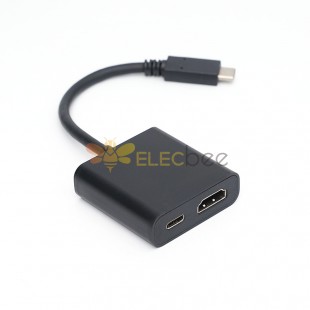 محول شاشة مقسم يسهل حمله من USB Type-C إلى HDMI 4K60HZ & PD محول محول USB من النوع C لأجهزة الكمبيوتر المحمول