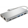 USB TYPE C 集線器 8 合 1 鋁合金 PD 充電 USB 3.0 HDMl 技嘉 LAN SD TF 集線器以太網，適用於筆記本電腦