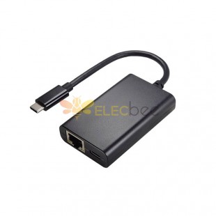 USB Type-C To RJ45 10/100/1000Mbps + USB PD Ethernet Adapter