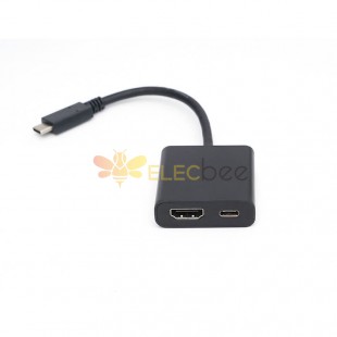Da USB tipo C a HDMI con adattatore USB tipo C (PD).