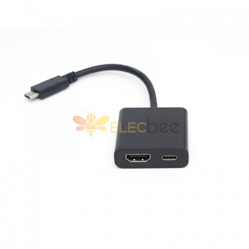 Adaptador USB 3.0 Conversor de vídeo portátil de alumínio USB tipo C para adaptador HDMI