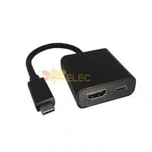 Usb3.0 어댑터 다중 포트 USB 유형 C 동글 USB 3.1 유형 C-Hdmi4K60 및 PD(65W) 다중 포트 어댑터