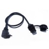 micro USB Waterproof 5pin Female IP67 M12-1.0 to micro USB Connector 5pin Male up angle Cable 0.5M