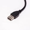 IP67 micro USB Type B Straight Male to USB Type A Male Molding Cable 2meter