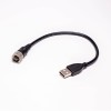 IP67 micro USB tipo B dritto maschio a USB tipo A cavo di stampaggio maschio