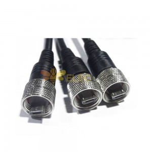 Cable de moldeo micro USB resistente al agua de 5 pines macho M12-1.0 de 1 m