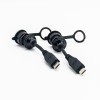 IP67 MicroUSB 5Pin hembra M12 tornillo hembra con cable a macho Cable de moldeo micro USB a prueba de agua