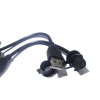 USB tipo A macho a micro conector USB resistente al agua Cable hembra de 5 pines 0,1 M