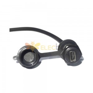 mini USB IP67 Cable hembra Impermeable 5pin M12-1.0 Cable de moldeo