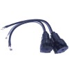 IP67 Panel Mount USB 2.0 Type A Male to MX1.24 4Pin HSG Wire Terminal Conversion Cables