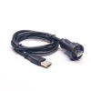 IP67 USB 2.0 Tip A Erkek - Erkek Kablo Panel Kilidi Kalıplama IP67